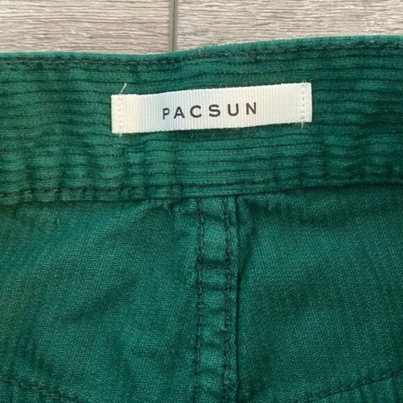 PacSun Green Corduroy Dad Jeans Size 25 - Picture 3 of 5